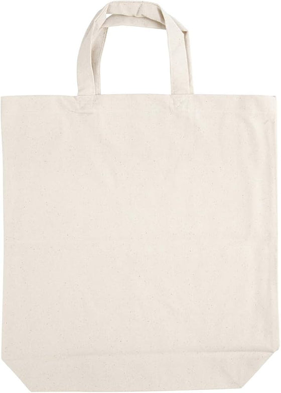 Heavy Canvas Short Handled Tote Bag