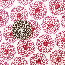  Indian Wooden Printing Block - Dahlia 'Sweet Love'