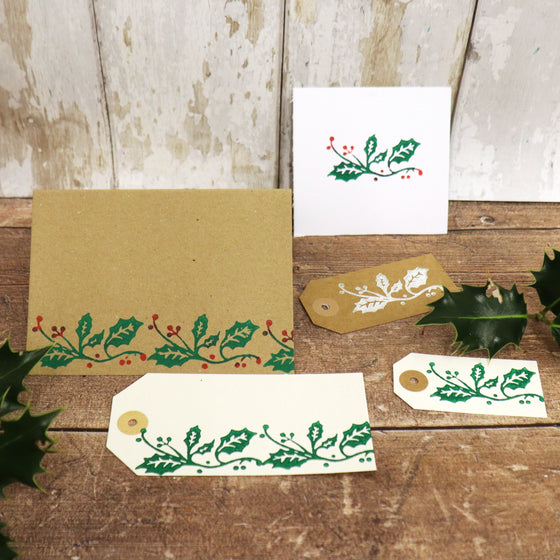 Holly Leaf Border- Indian Printing Block