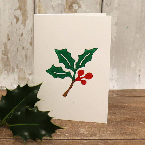 Holly Leaf Bunch - Indian Printing Block