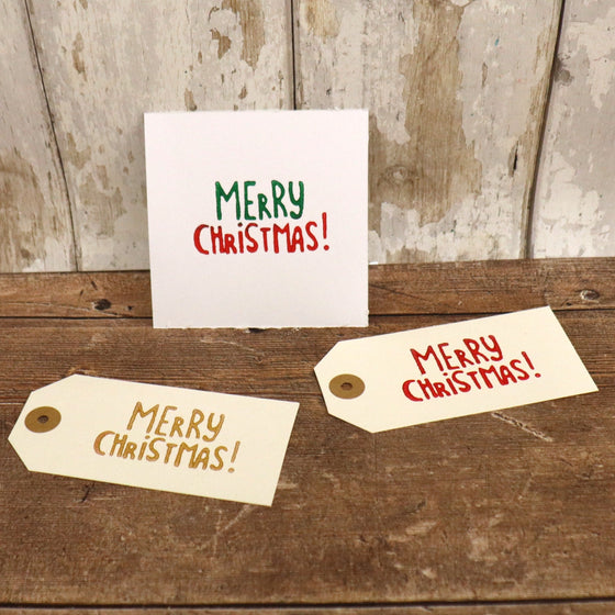 'Merry Christmas!' Text- Indian Printing Block