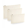 Cotton Canvas Flat Accessory Pouches