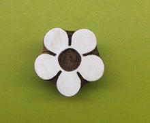  Indian Wooden Printing Block - Small Simple flower