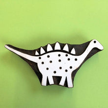  Indian Wooden Printing Block - Dinosaur Stegosaurus