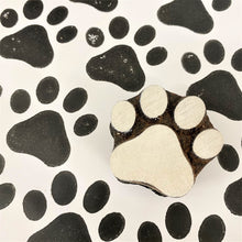  Indian Wooden Printing Block - Cat Paw Print