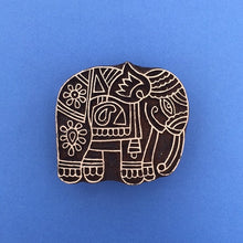  Indian Wooden Printing Block - Sleepy Elephant